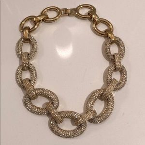 Ann Taylor Chain-Linked Pave Necklace